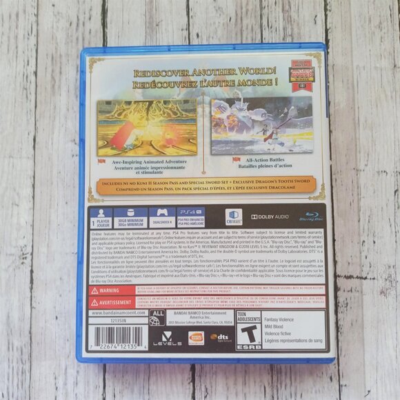 Ni No Kuni II Revenant Kingdom Sony PS4 Video Game and Case A+ - Picture 5 of 5
